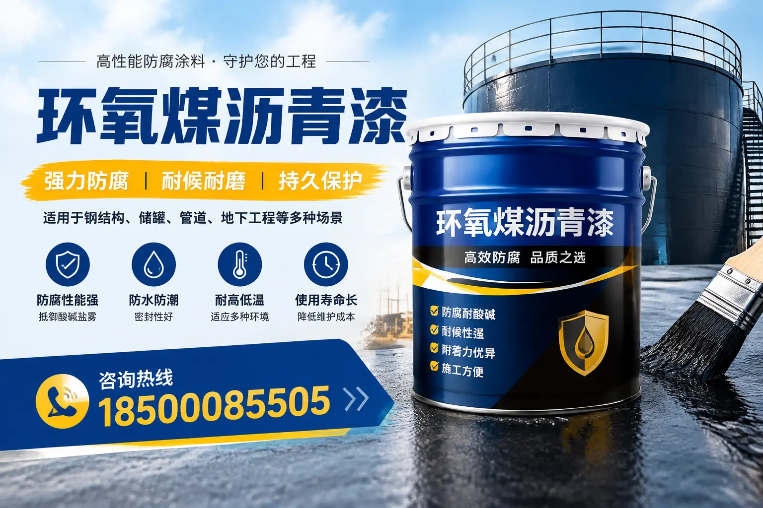环氧煤沥青漆在工业中的应用，双河企业的选择